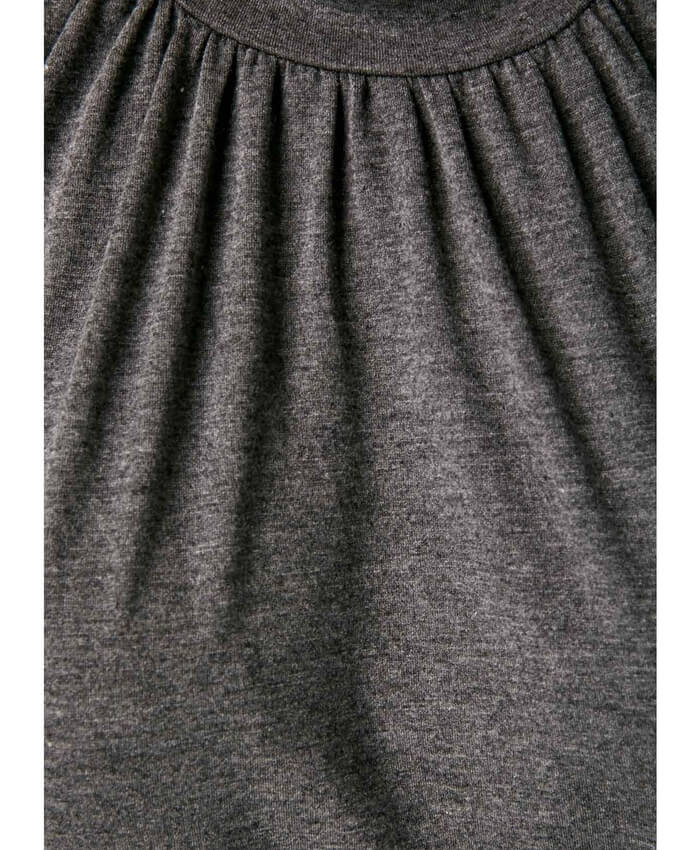 Tie Back Cold Shoulder Grey Blouse